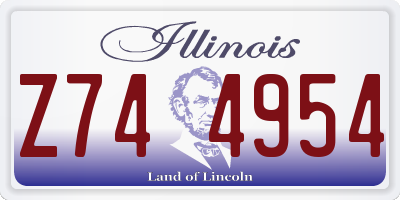 IL license plate Z744954