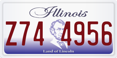 IL license plate Z744956