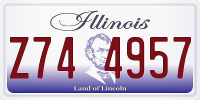 IL license plate Z744957