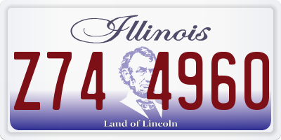 IL license plate Z744960