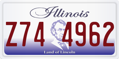 IL license plate Z744962