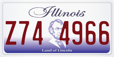 IL license plate Z744966