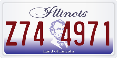IL license plate Z744971