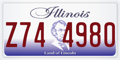 IL license plate Z744980