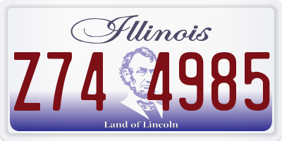 IL license plate Z744985