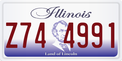 IL license plate Z744991