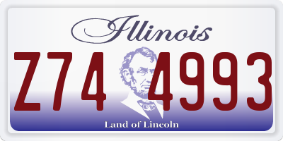 IL license plate Z744993
