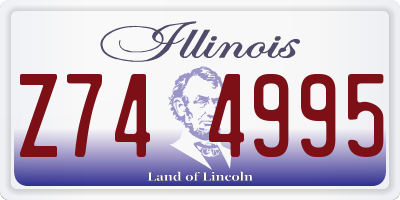 IL license plate Z744995