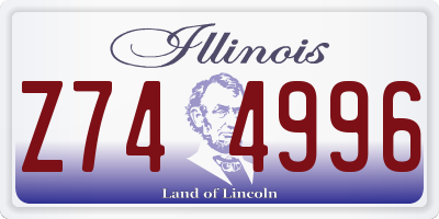 IL license plate Z744996