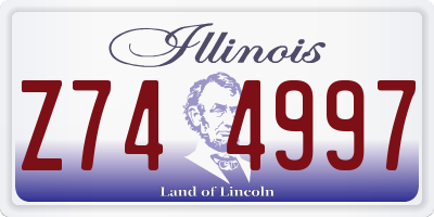 IL license plate Z744997