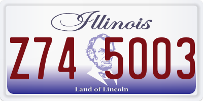 IL license plate Z745003