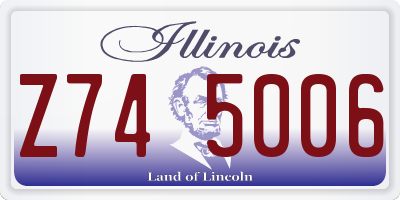IL license plate Z745006