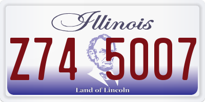 IL license plate Z745007