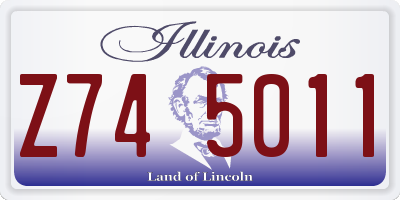 IL license plate Z745011