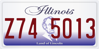 IL license plate Z745013