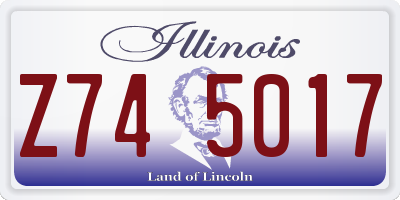IL license plate Z745017