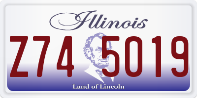IL license plate Z745019