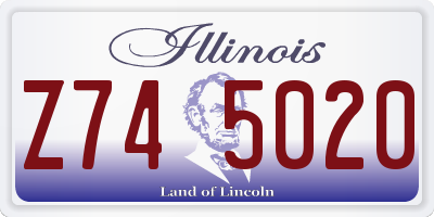 IL license plate Z745020