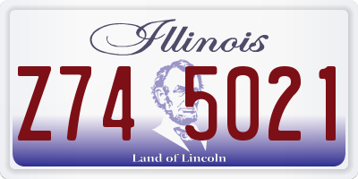 IL license plate Z745021