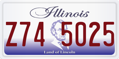 IL license plate Z745025