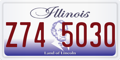 IL license plate Z745030