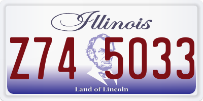 IL license plate Z745033