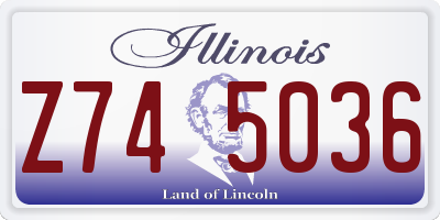 IL license plate Z745036