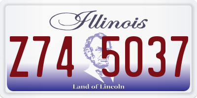 IL license plate Z745037