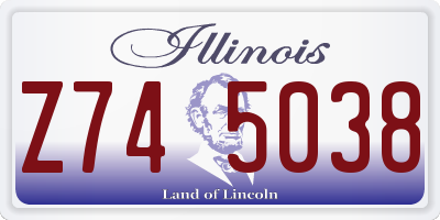 IL license plate Z745038