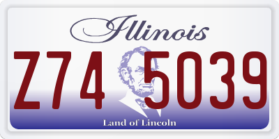 IL license plate Z745039