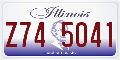 IL license plate Z745041