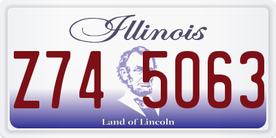 IL license plate Z745063