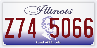 IL license plate Z745066