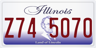 IL license plate Z745070