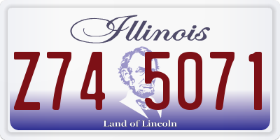 IL license plate Z745071
