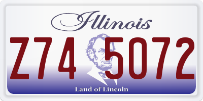 IL license plate Z745072