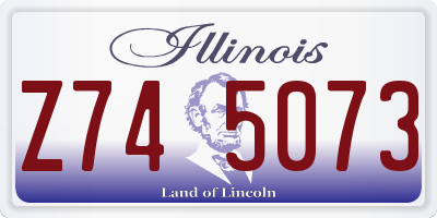 IL license plate Z745073