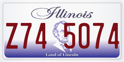 IL license plate Z745074