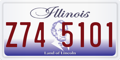IL license plate Z745101