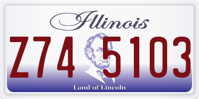 IL license plate Z745103