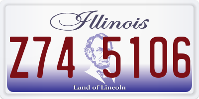 IL license plate Z745106