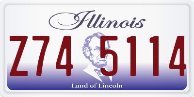IL license plate Z745114