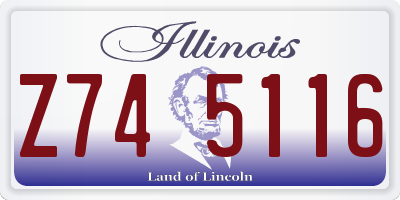 IL license plate Z745116