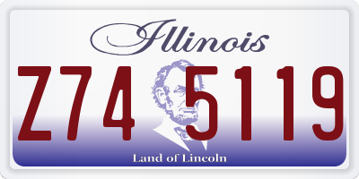 IL license plate Z745119