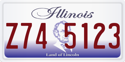 IL license plate Z745123