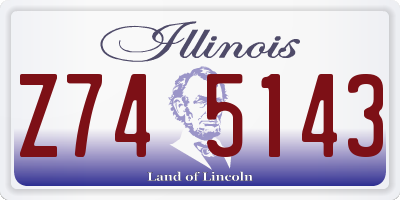 IL license plate Z745143