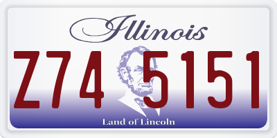 IL license plate Z745151