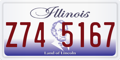 IL license plate Z745167