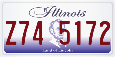 IL license plate Z745172