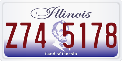 IL license plate Z745178